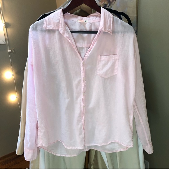 Pink Sundry Button Down Sz 3 - Picture 3 of 11